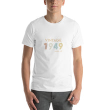 Load image into Gallery viewer, Vintage 1949, April 25th Unisex T-Shirt