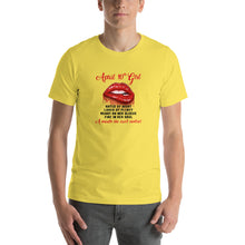 Load image into Gallery viewer, April 10th girl - a mouth she can't control, lips pattern Unisex T-Shirt
