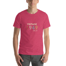 Load image into Gallery viewer, Vintage 1949, April 25th Unisex T-Shirt
